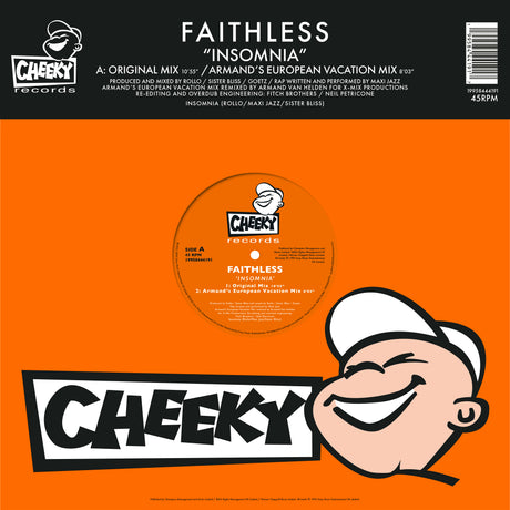 Faithless - Insomnia (30th Anniversary) - Orange 12" Vinyl Record