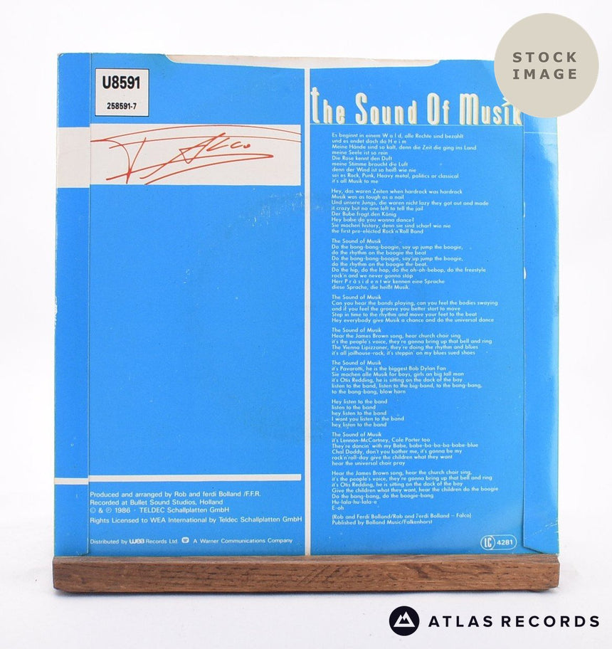 Falco The Sound Of Musik 7" Vinyl Record - Reverse Of Sleeve