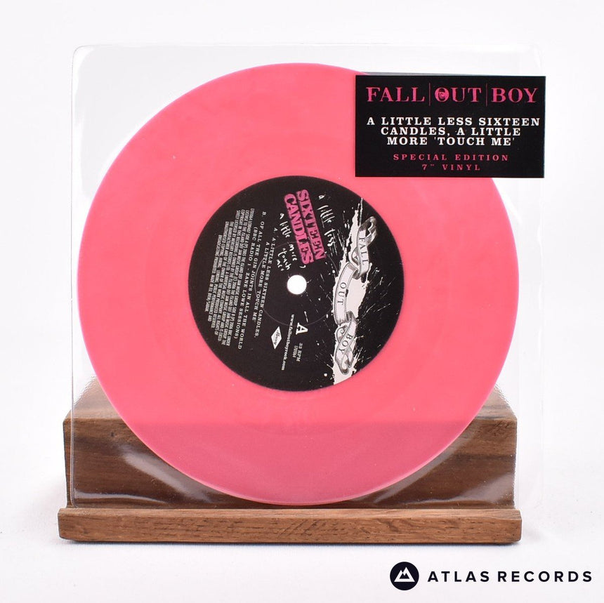 Fall Out Boy A Little Less Sixteen Candles, A Little More 'Touch Me' 7" Vinyl Record - Front Cover & Record