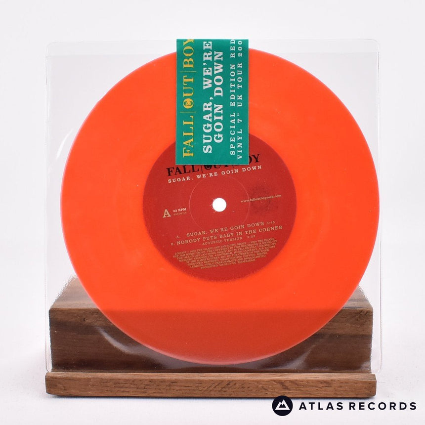 Fall Out Boy Sugar, We're Goin Down 7" Vinyl Record - Front Cover & Record