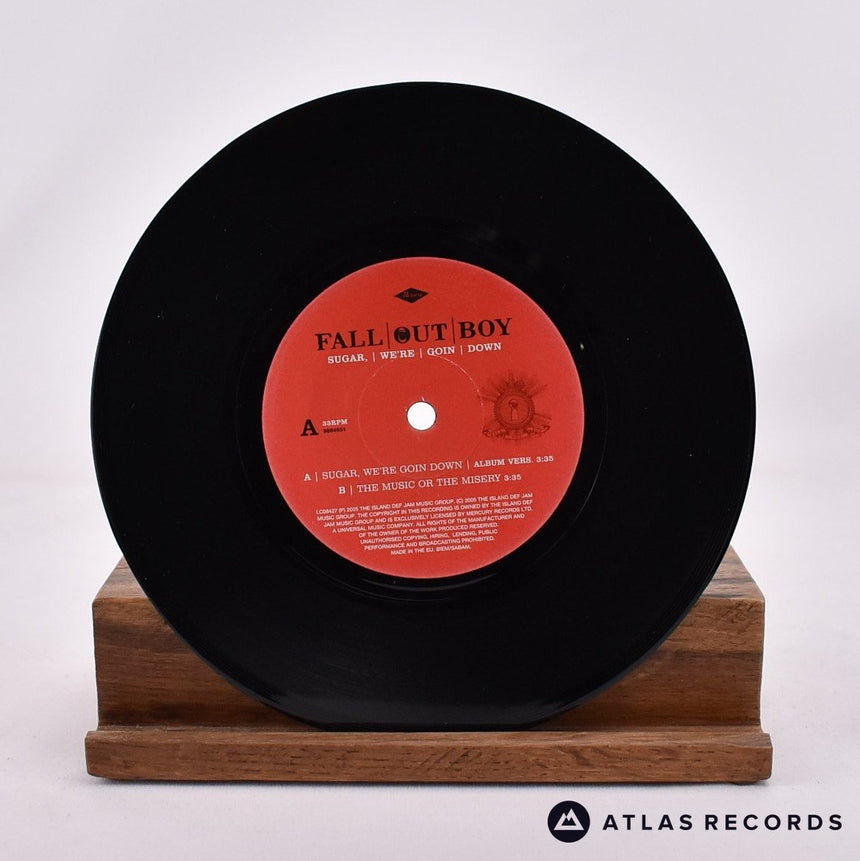 Fall Out Boy - Sugar, We're Goin Down - Numbered 7" Vinyl Record - NM/EX