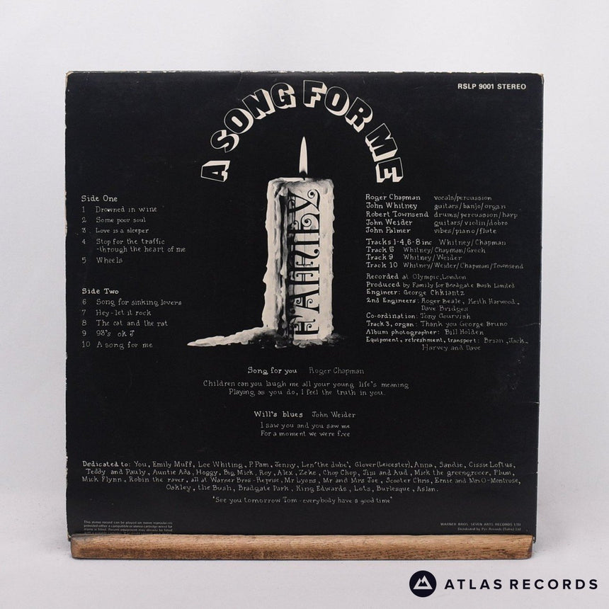Family - A Song For Me - First Uk Press Gatefold A-2 B-2 LP Vinyl Record - VG/EX