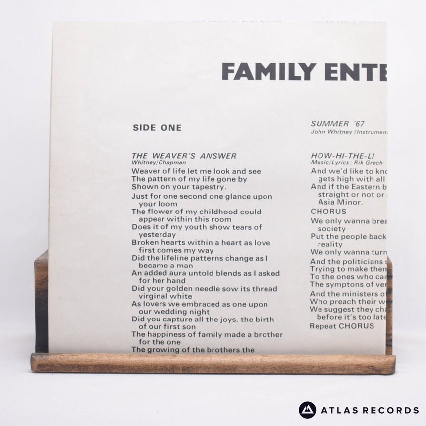 Family - Family Entertainment - Poster LP Vinyl Record - VG/VG+