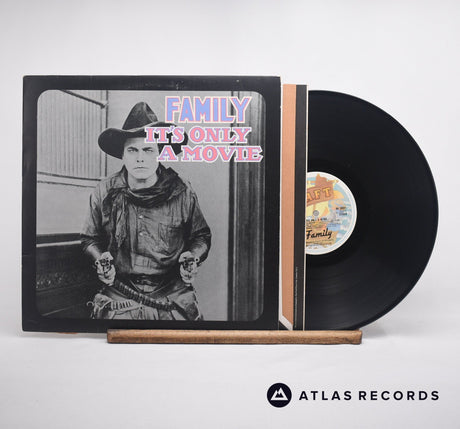Family It's Only A Movie LP Vinyl Record - Front Cover & Record