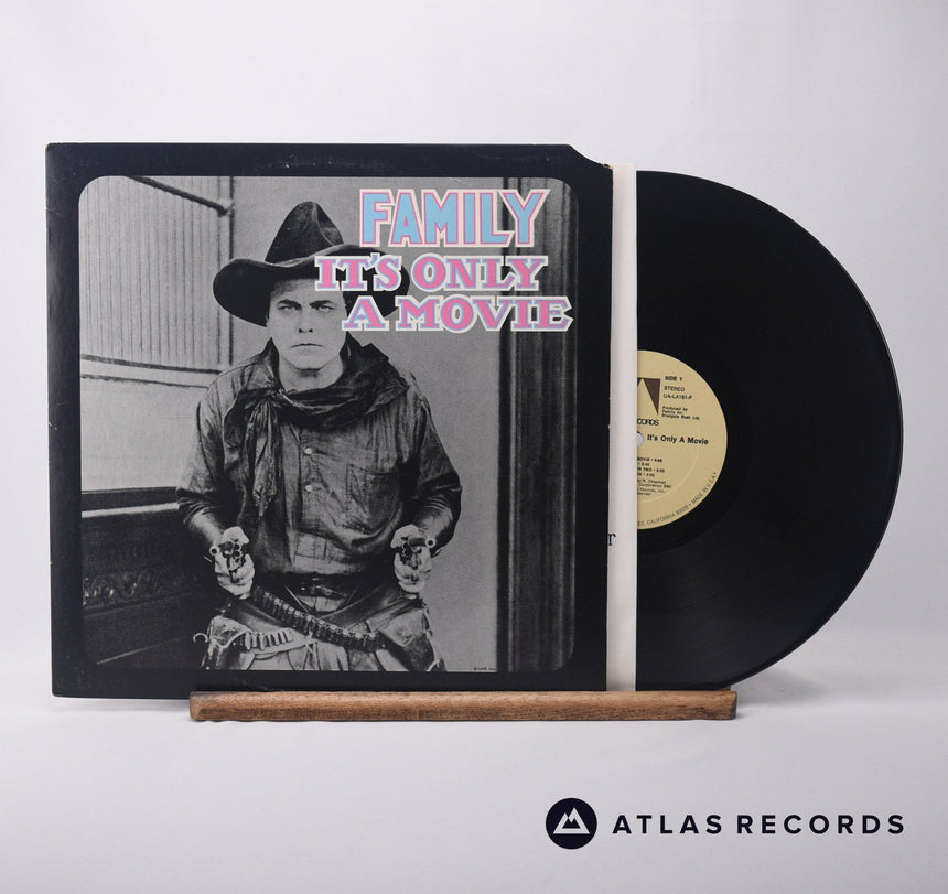 Family It's Only A Movie LP Vinyl Record - Front Cover & Record