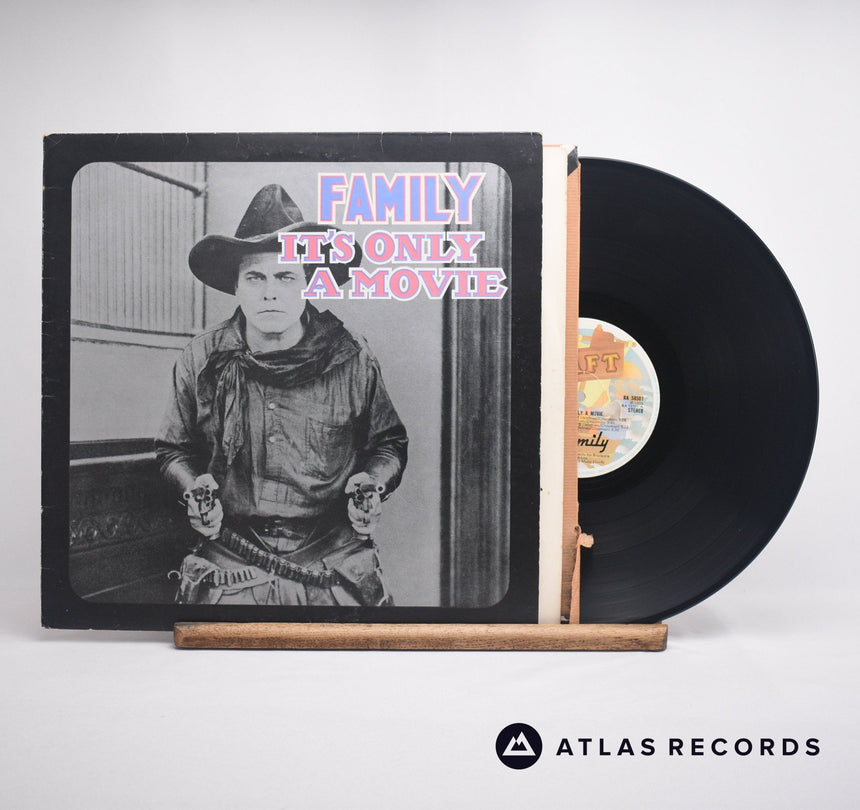 Family It's Only A Movie LP Vinyl Record - Front Cover & Record