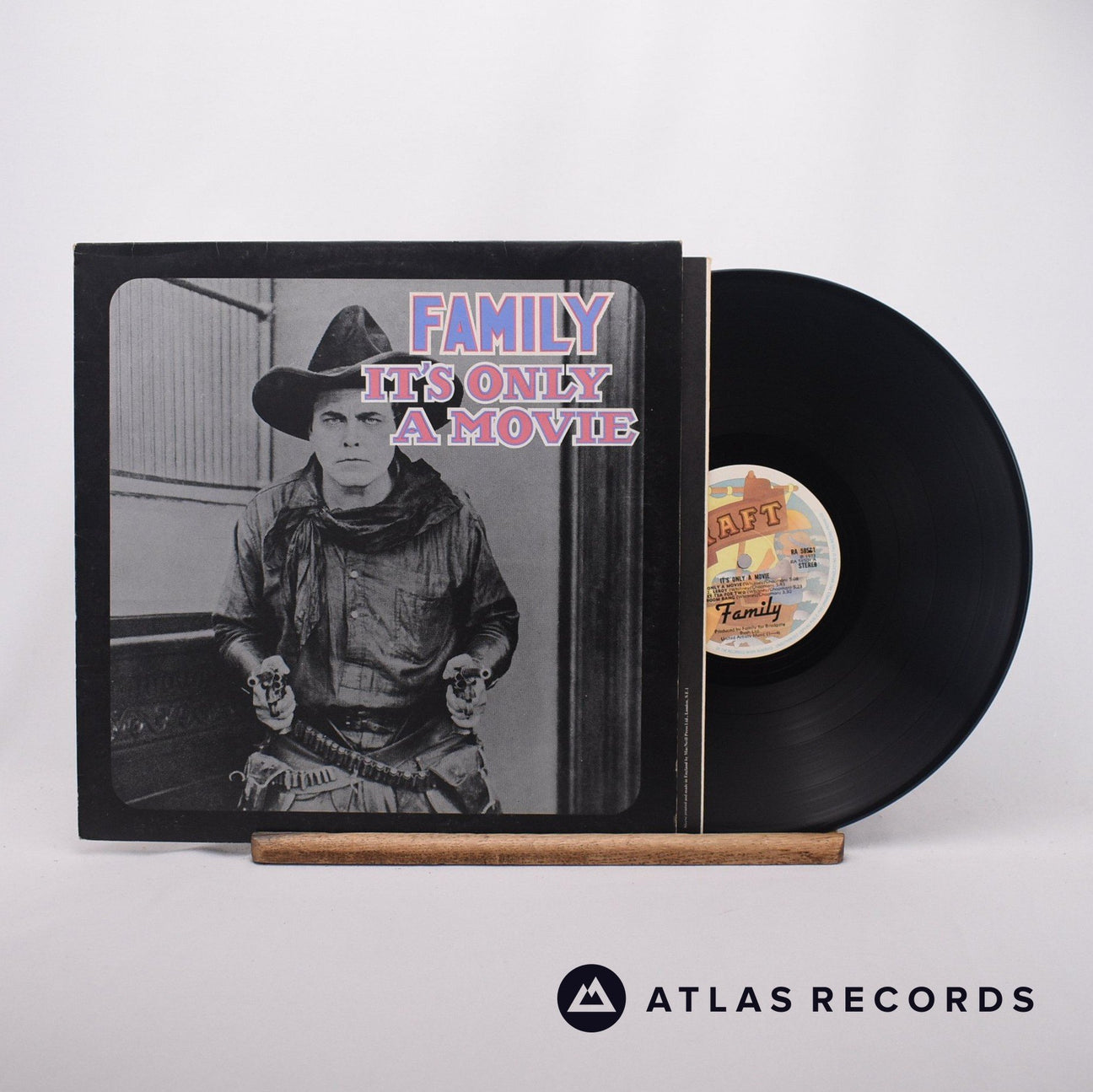 Family It's Only A Movie LP Vinyl Record - Front Cover & Record