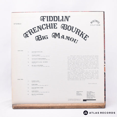 Fiddlin' Frenchie Burke - Big Mamou - LP Vinyl Record - EX/EX