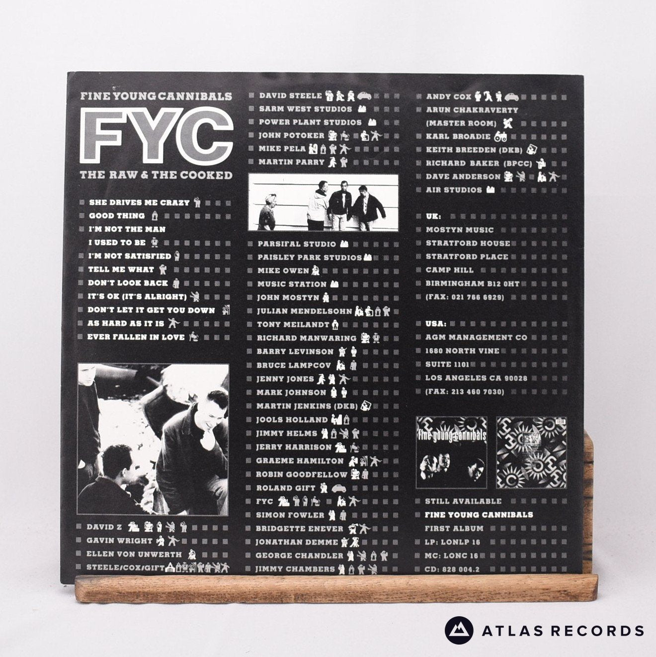 Fine Young Cannibals The Raw & The Cooked LP Vinyl EX/EX