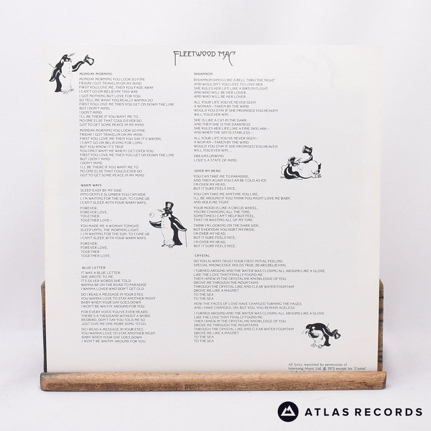 Fleetwood Mac - Fleetwood Mac - Lyric Sheet Reissue LP Vinyl Record - EX/EX