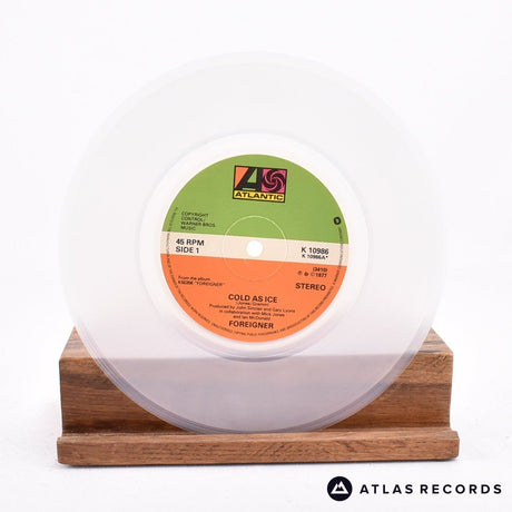 Foreigner - Cold As Ice - Clear 7" Vinyl Record - VG+/VG+