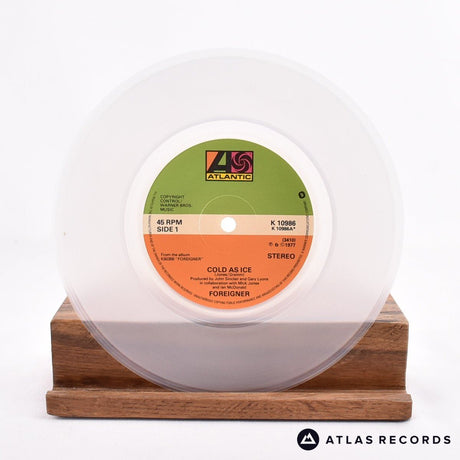Foreigner - Cold As Ice - Clear 7" Vinyl Record - VG+/EX