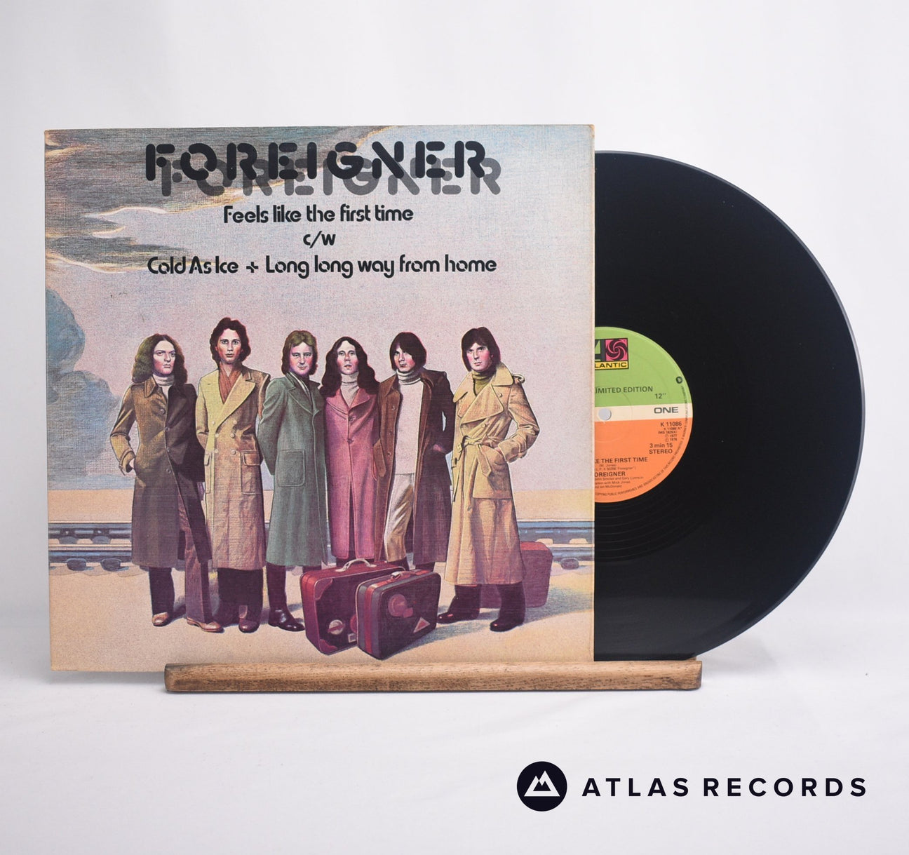 Foreigner Feels Like The First Time 12" Vinyl Record - Front Cover & Record