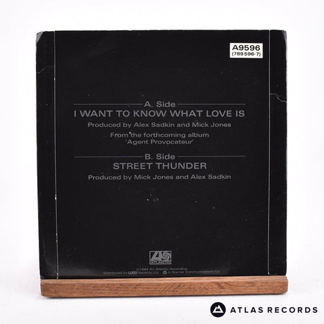 Foreigner - I Want To Know What Love Is - 7" Vinyl Record - VG+/EX