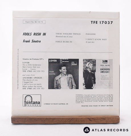 Frank Sinatra - Fools Rush In - 7" EP Vinyl Record - EX/EX