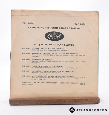 Frank Sinatra - Melody Of Love - 7" EP Vinyl Record - EX/VG+