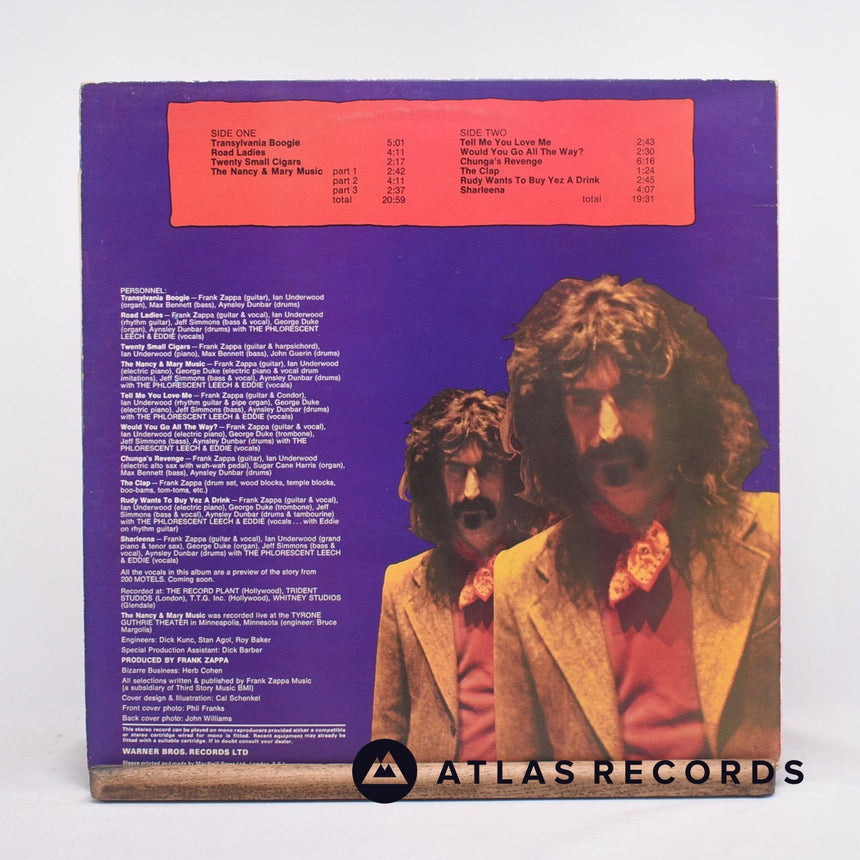 Frank Zappa - Chunga's Revenge - Reissue A1 B1 LP Vinyl Record - EX/EX