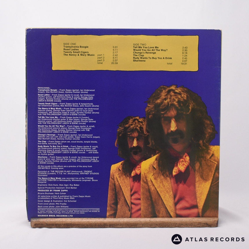 Frank Zappa - Chunga's Revenge - Second Uk Press A1 B1 LP Vinyl Record - VG+/VG+