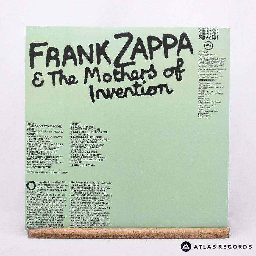 Frank Zappa - Frank Zappa & The Mothers Of Invention - LP Vinyl Record - EX/EX