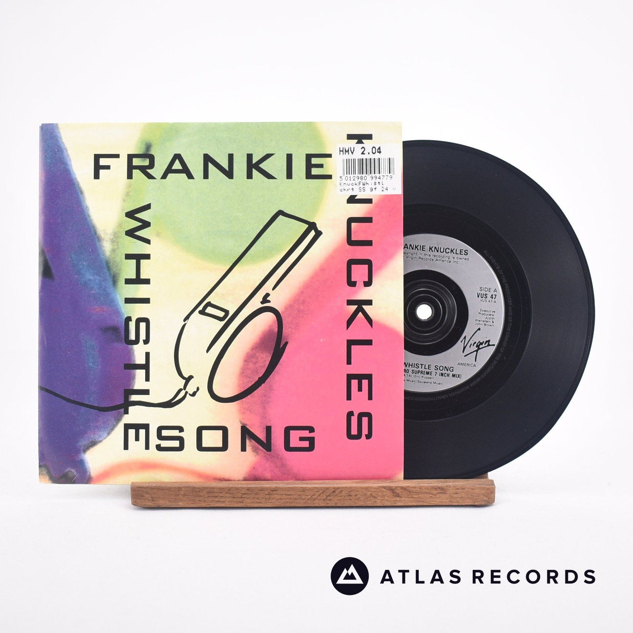 Frankie Knuckles Whistle Song 7" Vinyl Record - Front Cover & Record