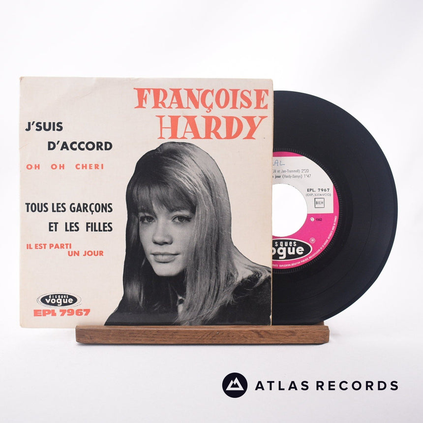 Françoise Hardy J'suis D'accord 7" Vinyl Record - Front Cover & Record