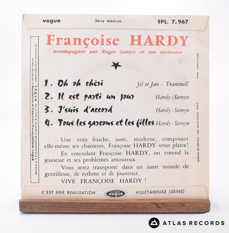 Françoise Hardy - J'suis D'accord - 7" EP Vinyl Record - VG+/VG+