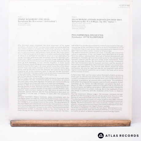 Franz Schubert - Symphony No.8 - LP Vinyl Record - VG+/NM