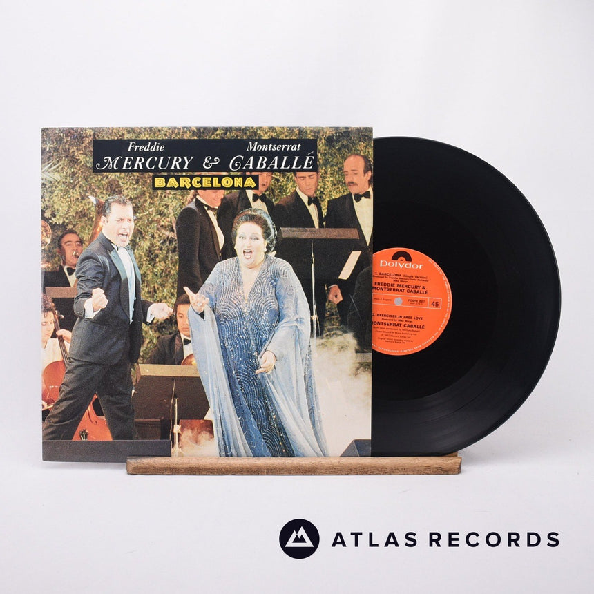 Freddie Mercury Barcelona 12" Vinyl Record - Front Cover & Record