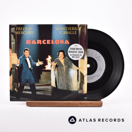 Freddie Mercury Barcelona 7" Vinyl Record - Front Cover & Record