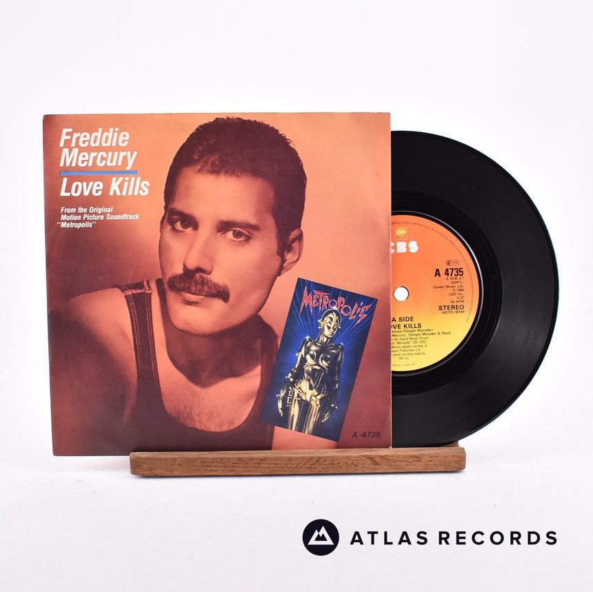 Freddie Mercury Love Kills 7" Vinyl Record - Front Cover & Record