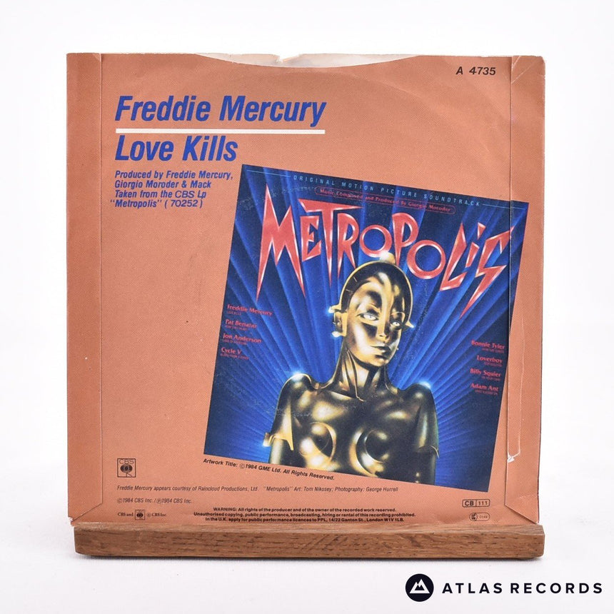 Freddie Mercury - Love Kills - 7" Vinyl Record - VG+/EX