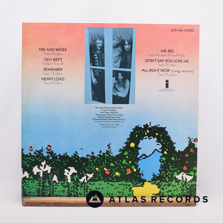 Free - Fire And Water - Reissue A-5 B-5 LP Vinyl Record - EX/EX