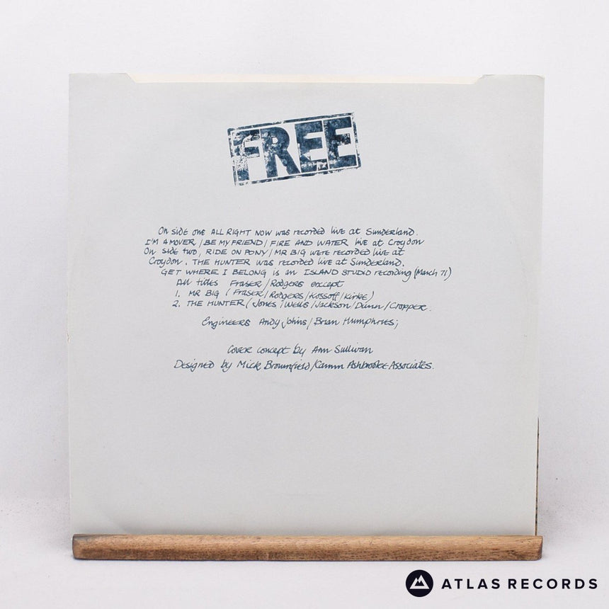 Free - Free Live - Envelope Sleeve A-1 B-1 LP Vinyl Record - EX/EX