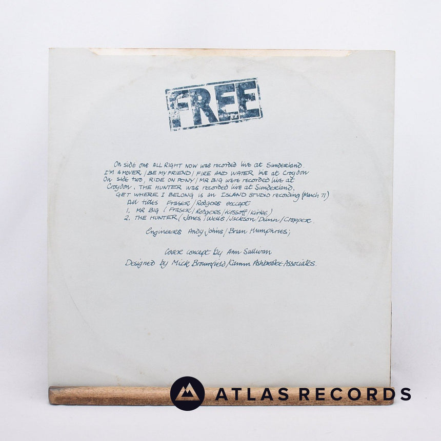 Free - Free Live - Envelope Sleeve A-1 B-1 LP Vinyl Record - VG+/VG+