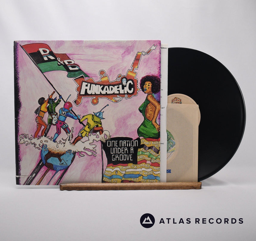 Funkadelic One Nation Under A Groove LP + 7" Vinyl Record - Front Cover & Record