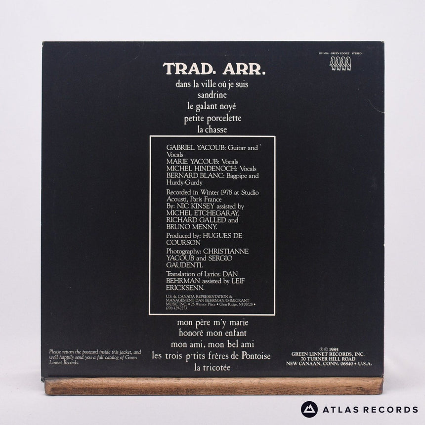 Gabriel Yacoub - Trad. Arr. - Reissue LP Vinyl Record - EX/EX