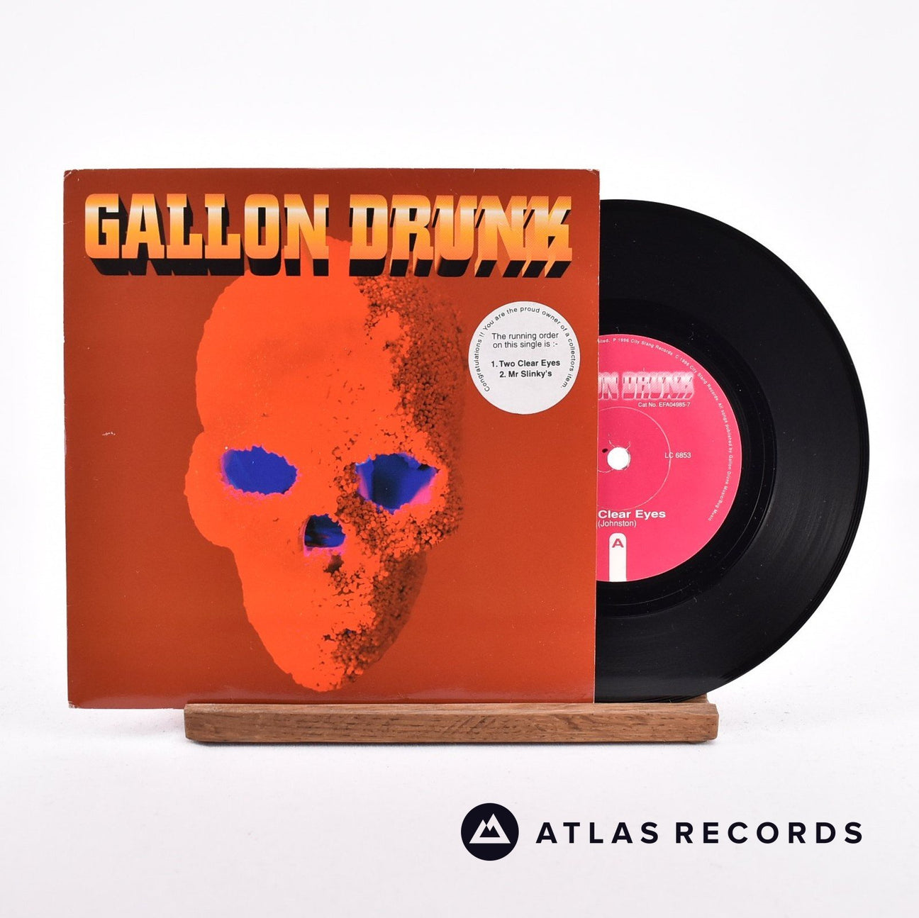 Gallon Drunk Two Clear Eyes 7" Vinyl Record - Front Cover & Record