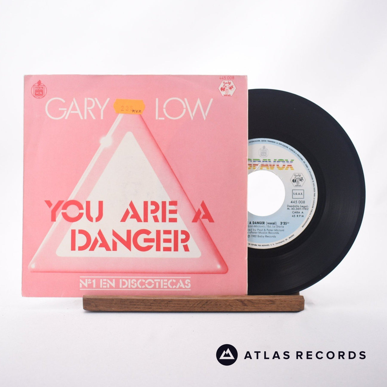 Gary Low You Are A Danger 7" Vinyl Record - Front Cover & Record