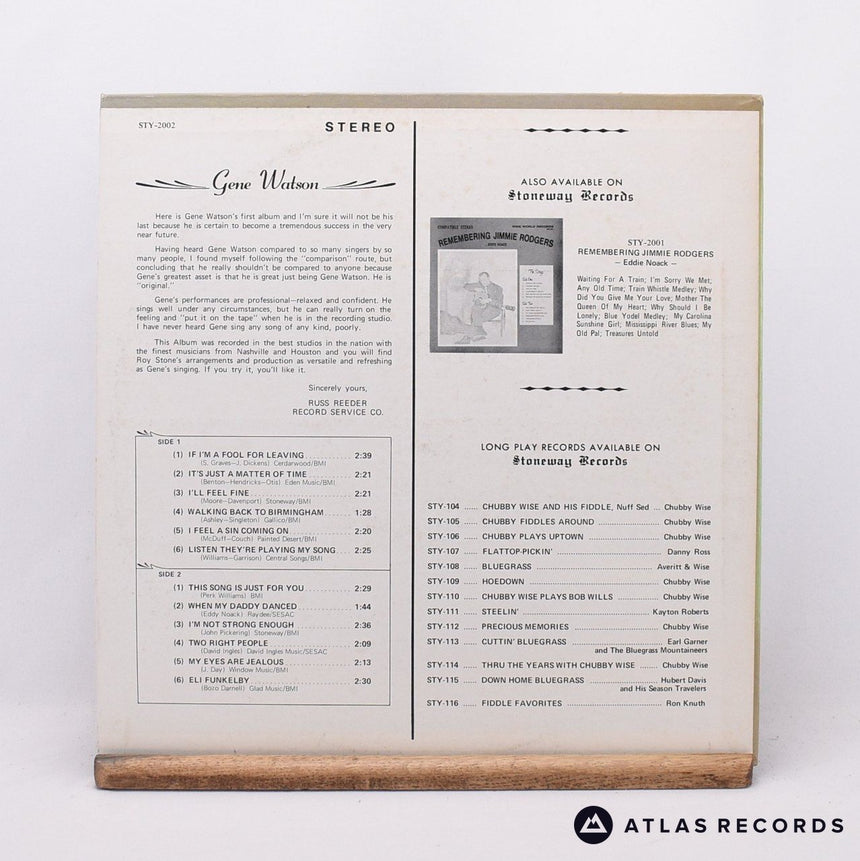 Gene Watson - Gene Watson - Us 70 71 LP Vinyl Record - EX/EX