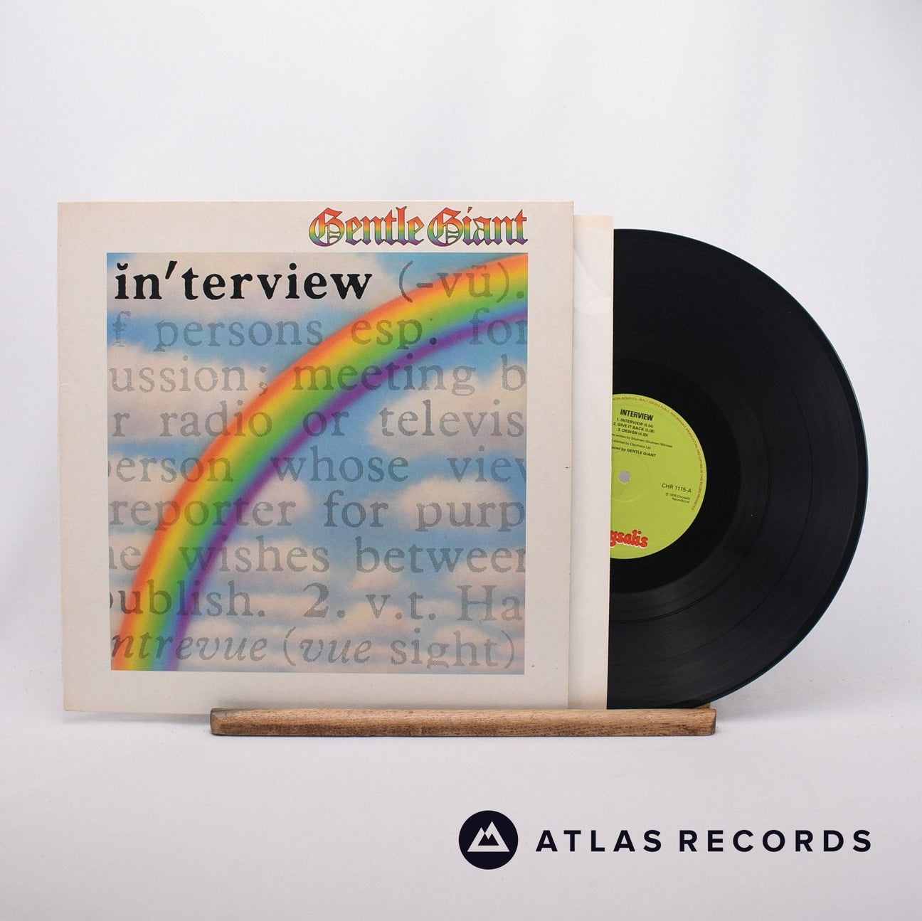 Gentle Giant Interview LP Vinyl Record - Front Cover & Record