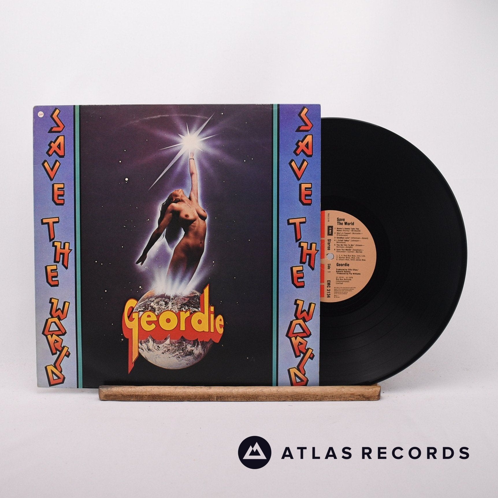 Geordie Save The World LP Vinyl Record VG+/EX – Atlas Records