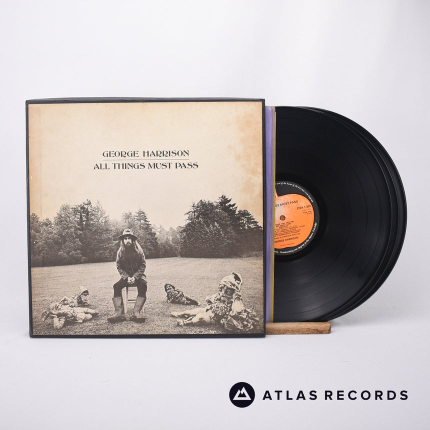 George Harrison All Things Must Pass 3 x LP Vinyl Record - Front Cover & Record