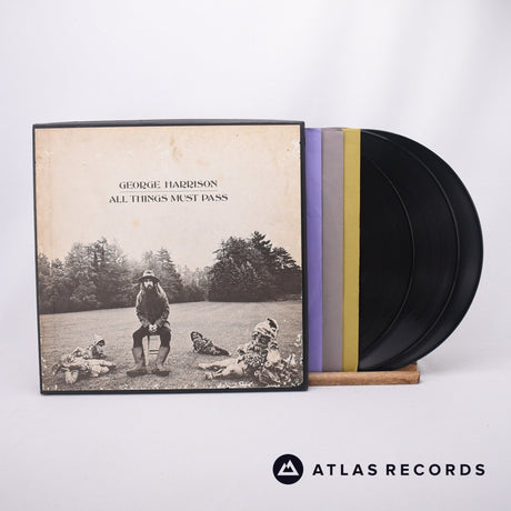 George Harrison All Things Must Pass 3 x LP Vinyl Record - Front Cover & Record