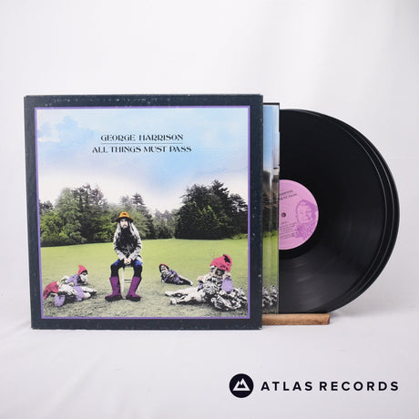 George Harrison All Things Must Pass 3 x LP Vinyl Record - Front Cover & Record