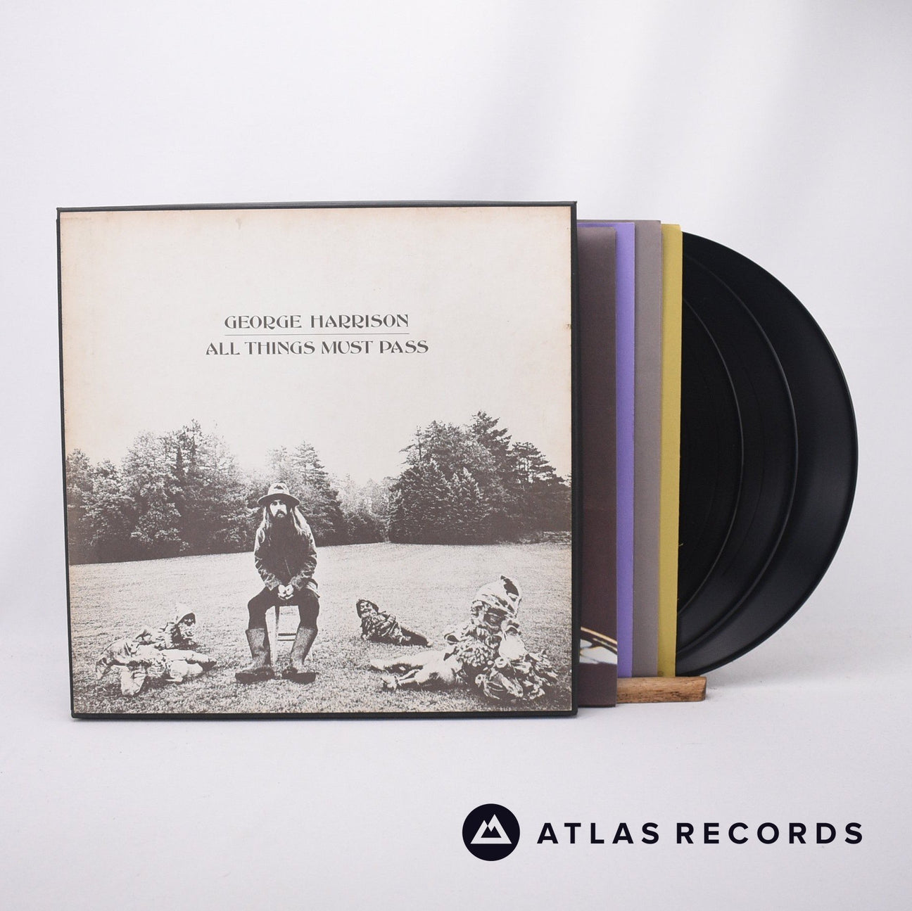 George Harrison All Things Must Pass 3 x LP Vinyl Record - Front Cover & Record
