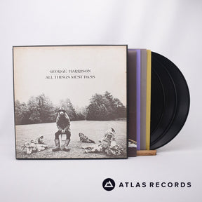 George Harrison All Things Must Pass 3 x LP Vinyl Record - Front Cover & Record