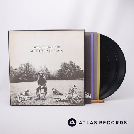 George Harrison All Things Must Pass 3 x LP Vinyl Record - Front Cover & Record