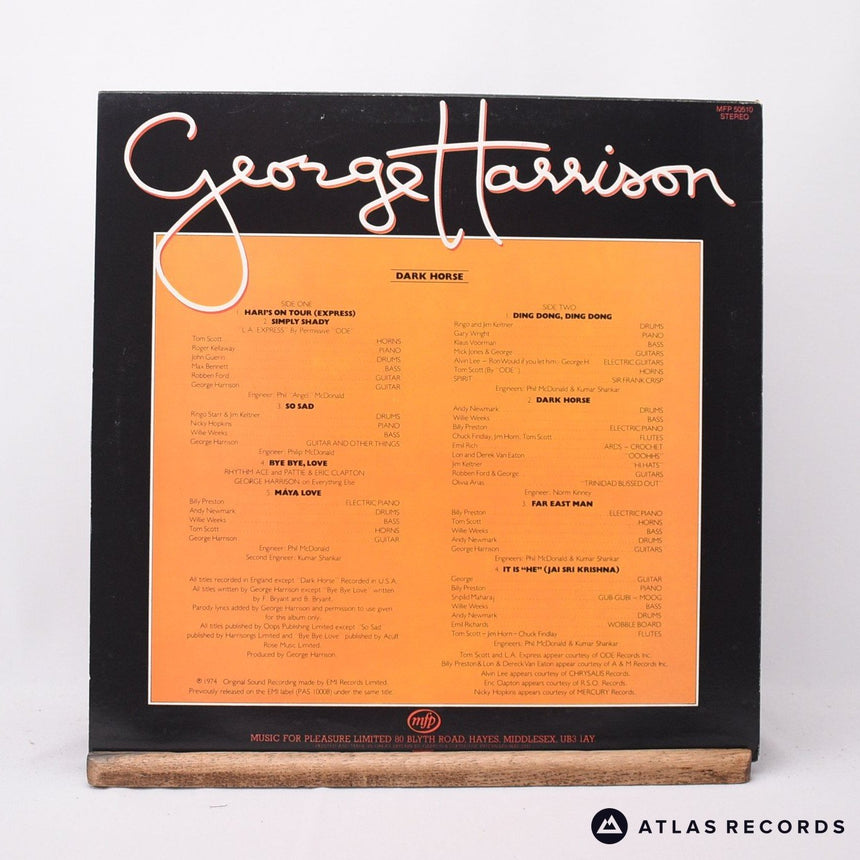 George Harrison - Dark Horse - Reissue -4 -4 LP Vinyl Record - EX/EX
