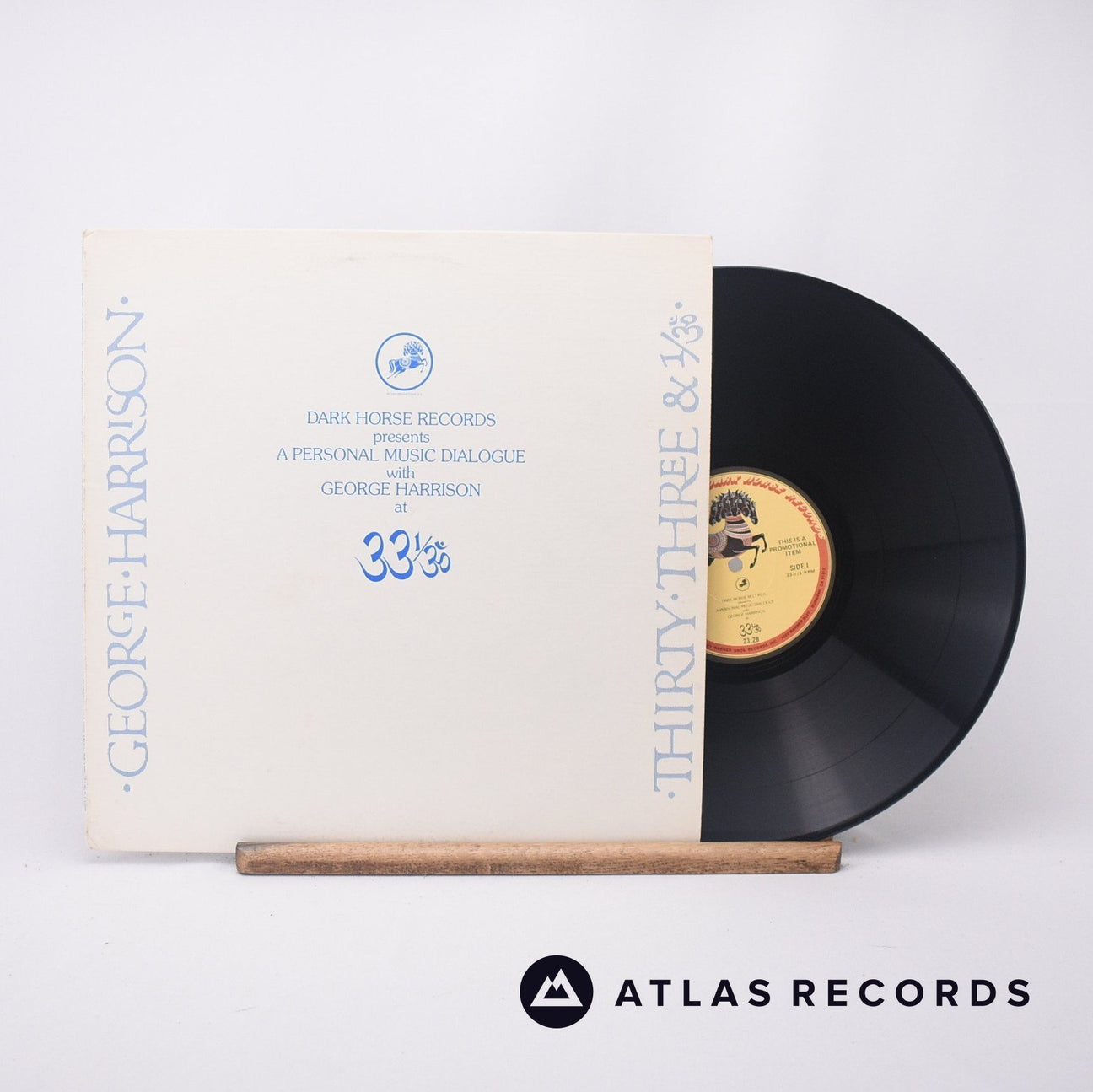 George Harrison Dark Horse Records Presents A Personal Music Dialogue With George Harrison At 33 1/3 LP Vinyl Record - Front Cover & Record