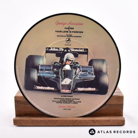 George Harrison - Faster - Picture Disc Strawberry 7" Vinyl Record - EX